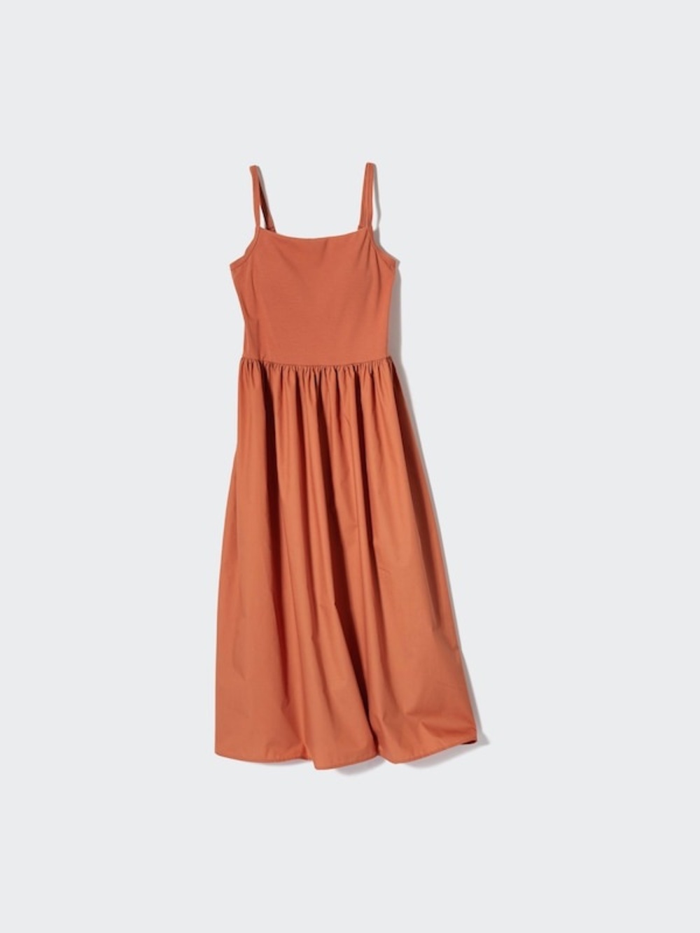 Uniqlo Burnt Orange Camisole Bra Combo Dress